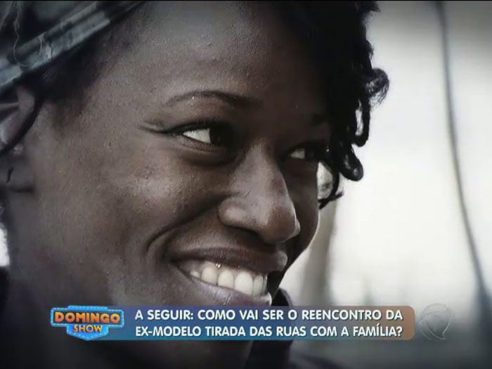"Eu quero me tratar, me cuidar, voltar a trabalhar, cuidar dos meus dentes", disse esperançosa
+ Vídeo: Filha pede ajuda para resgatar mãe ex-cabeleireira e modelo da Cracolândia
+ Aproveite e confira as matérias do programa Domingo Show
+ Já curtiu a página do Domingo Show no Facebook? É só clicar!
+ Siga o Domingo Show no Twitter e receba conteúdos exclusivos!