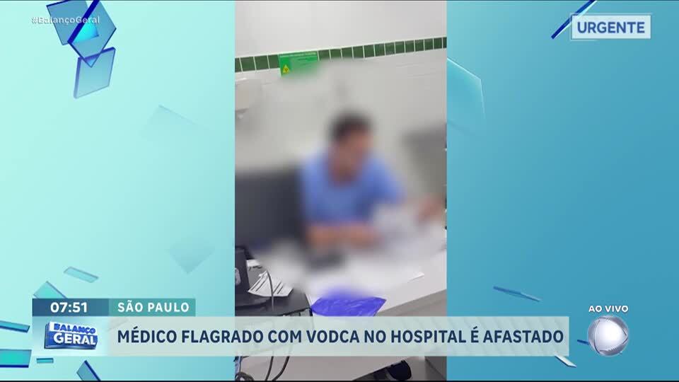Médico flagrado com vodca em hospital é afastado em Praia Grande (SP)