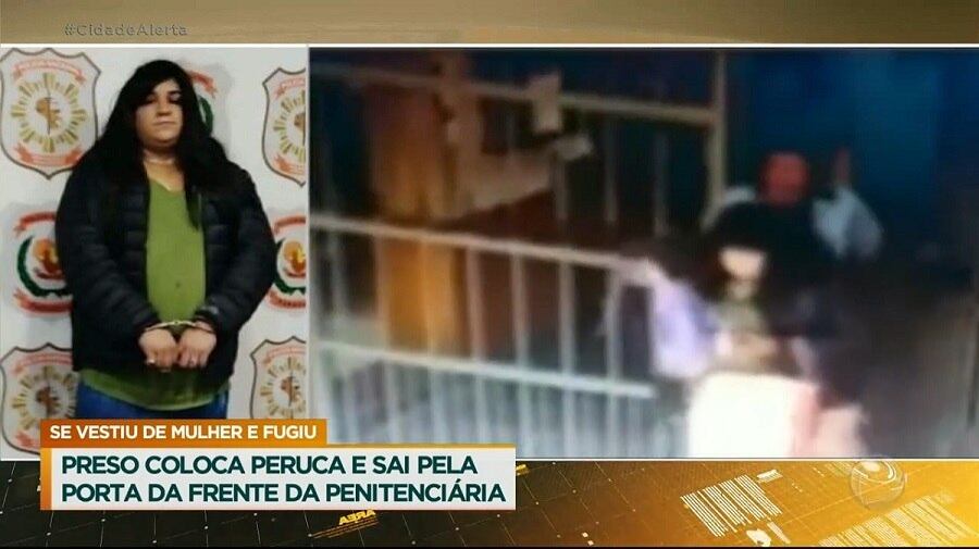 O presidiário César Ramón Ortiz Sosa, 36 anos, se vestiu de mulher para fugir da cadeia