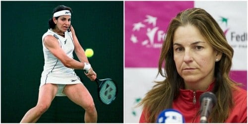 A espanhola Arantxa Sánchez Vicario tem uma carreira recheada Grand Slam: quatro individuais, seis em duplas femininas e quatro em duplas mistas. A morena tem hoje 42 anos