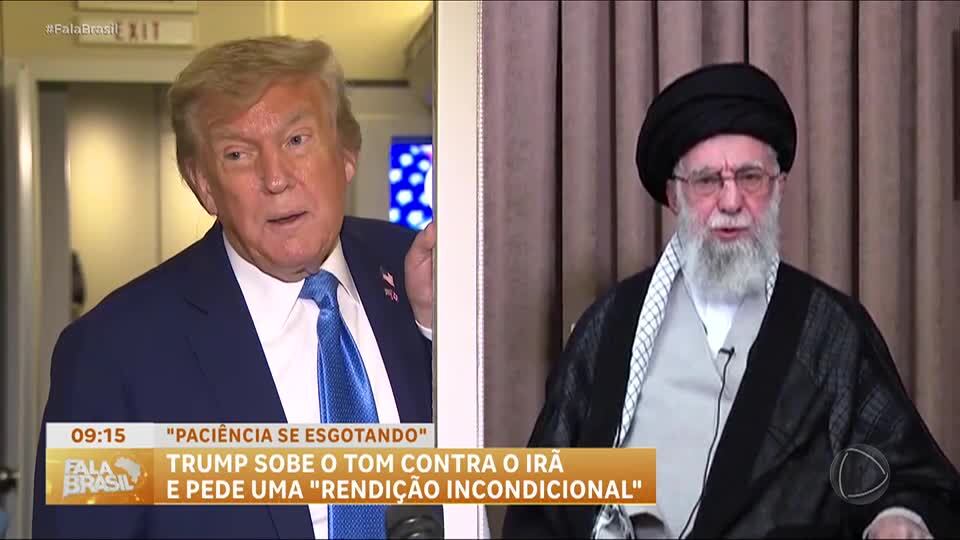 Trump sobe tom das ameaças contra o Irã e pede rendição incondicional