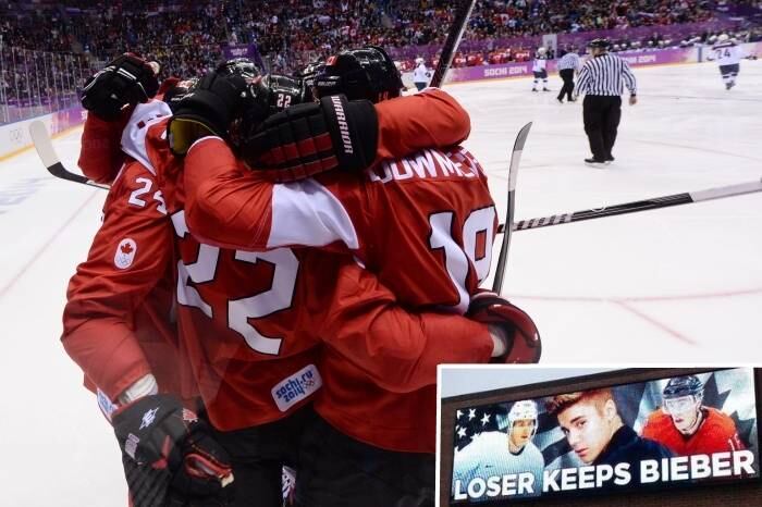 O hóquei é o esporte mais popular no Canadá, país-natal de Bieber