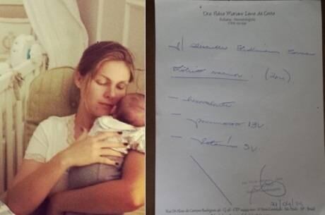 Marido de Ana mostra receita médica das vacinas de Alê Jr.