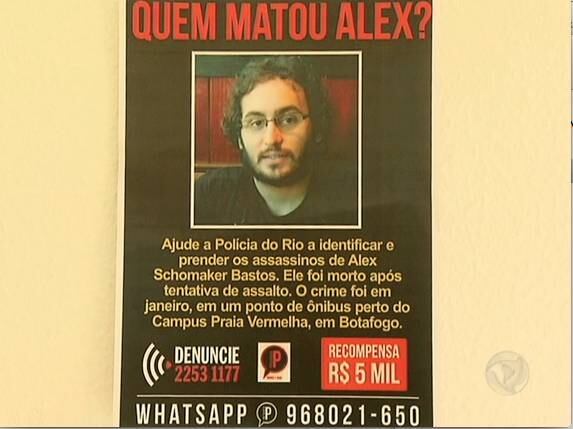 Alex foi surpreendido por dois assaltantes e teria reagido