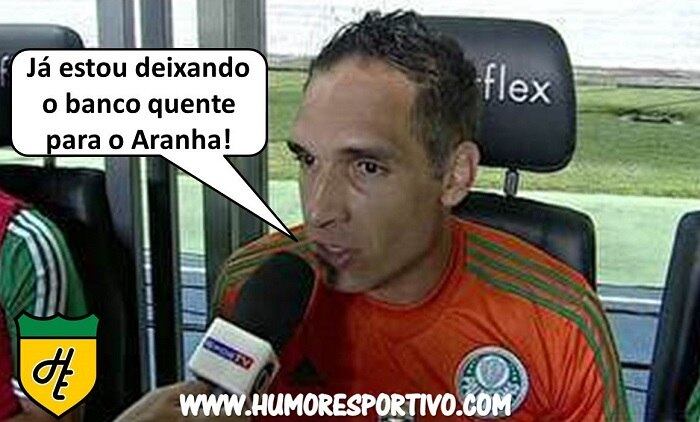 O titular Fernando Prass não gostou muito da chegada do novo colega...