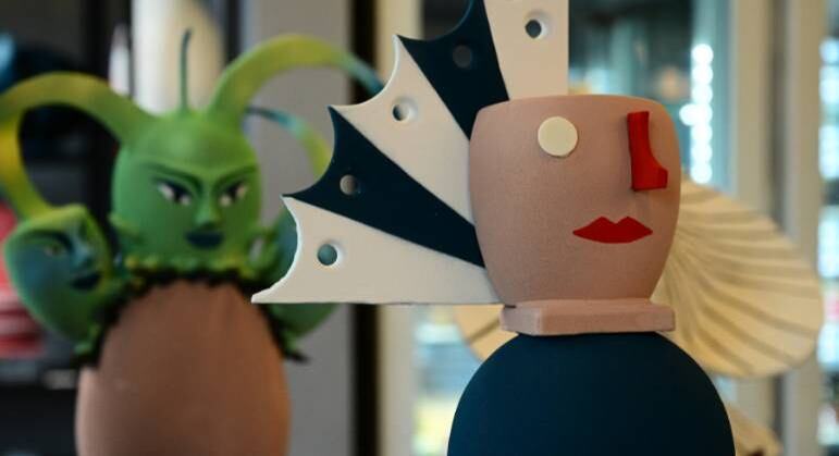 No destaque, à esquerda, Walter Musco inspirou-se em "Minhas danças de plástico", de Fortunato Depero, de 1918