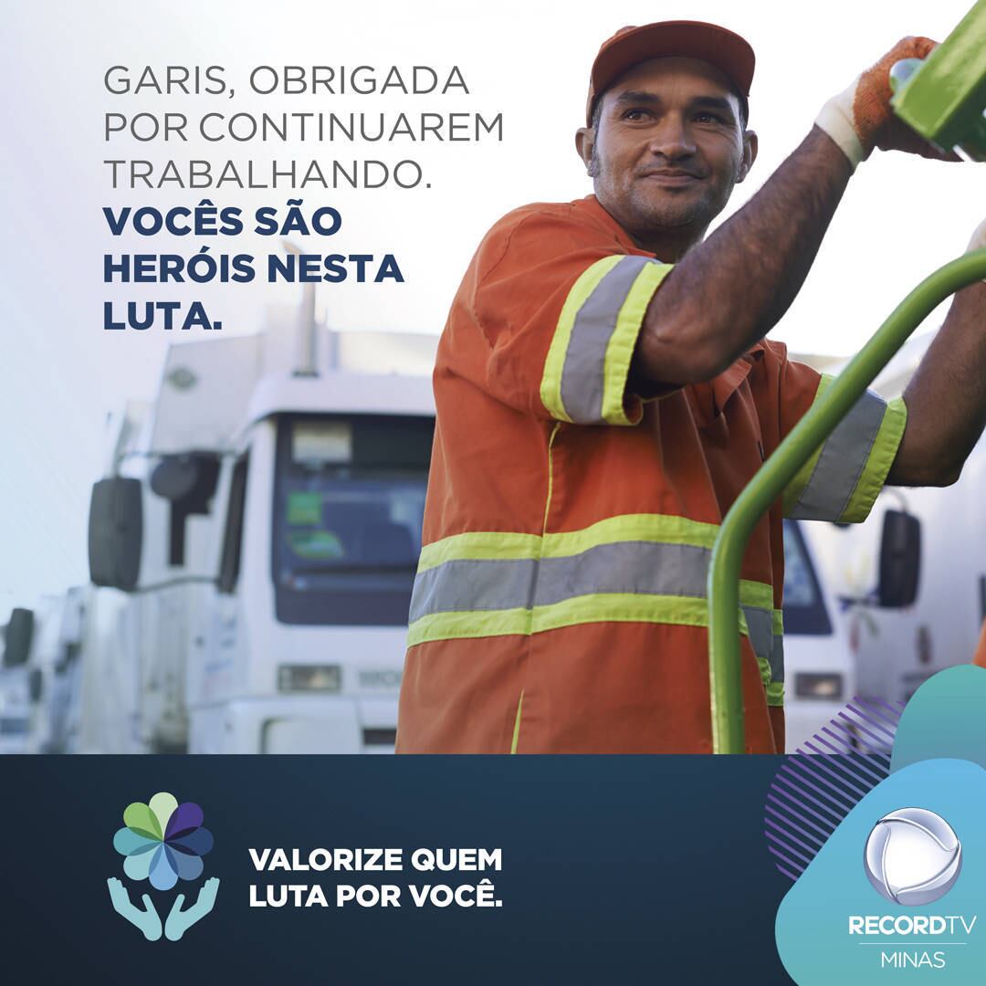 Record TV Minas cria campanha para homenagear profissionais essenciais