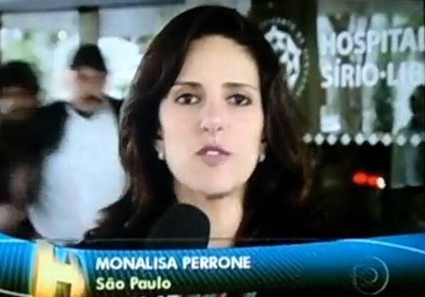 Monalisa Perrone sofreu um ataque
enquanto falava ao vivo no Jornal Hoje. Sandra Annenberg socorreu a colega e
tirou a repórter do ar, falando que o episódio foi muito “deselegante”