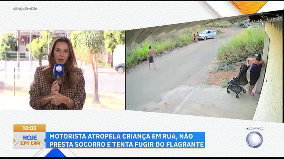 Motorista atropela criança, não presta socorro e tenta fugir do flagrante em Goiás