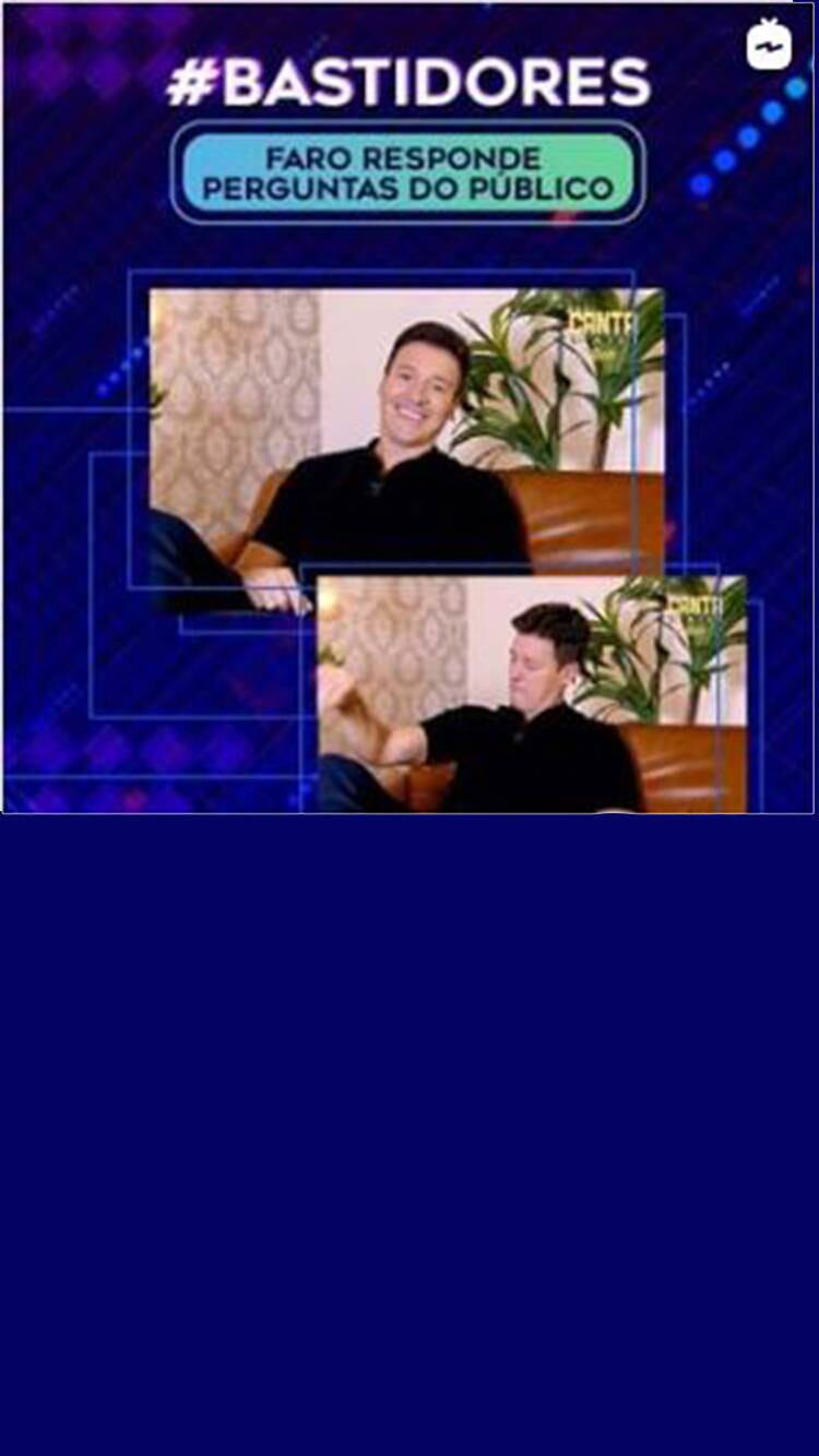 Direto dos bastidores do Canta Comigo Teen, Rodrigo Faro
responde dúvidas do público