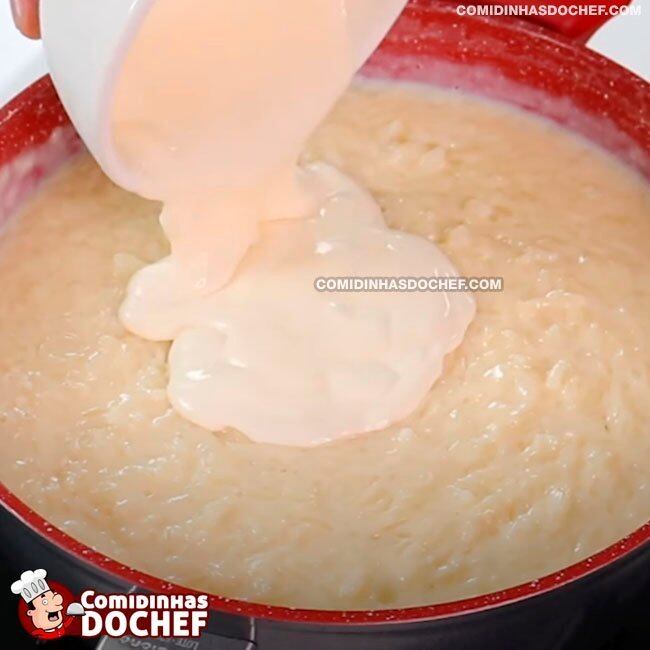 Arroz Doce com Creme de Leite