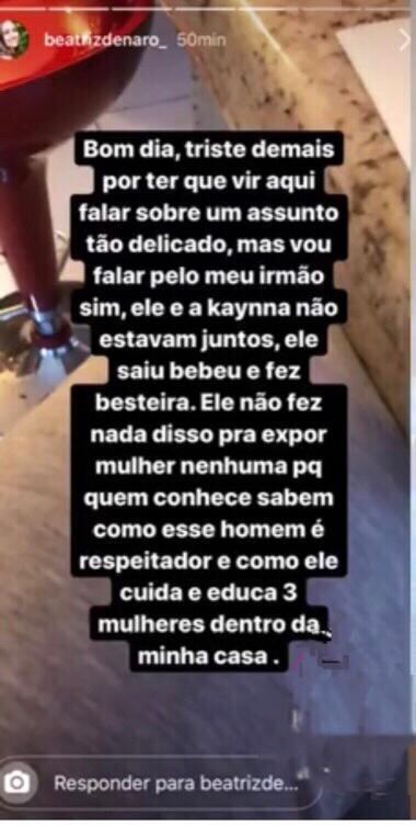 Post da irmã de MC Hariel