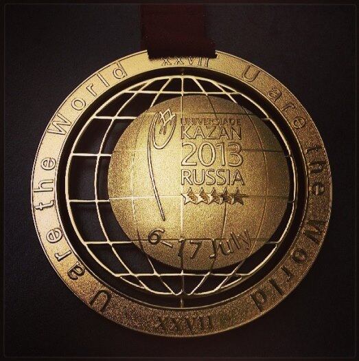A medalha de Kazan 2013 é uma das mais bonitas
