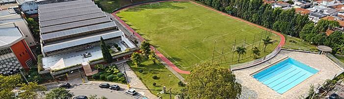 Vista aérea do campus de São Caetano do Sul do Instituto Mauá de Tecnologia