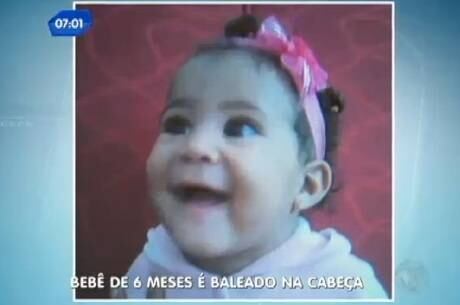 Menina de sete meses foi baleada na cabeça no dia 15 de dezembro