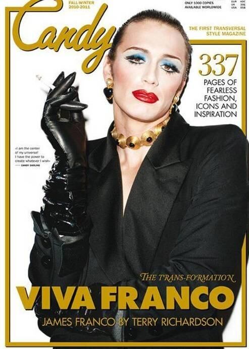 James Franco posou para o tarimbado fotógrafo Terry
Richardson totalmente irreconhecível