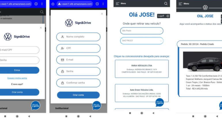Para assinar o cliente pode entrar no site da montadora, onde escolherá o carro desejado