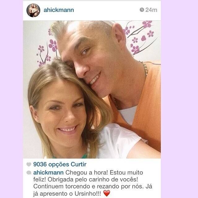 Fê Hickmann, irmã da apresentadora, também comemorou a notícia no Instagram.

— Status: a família mais feliz do mundo!