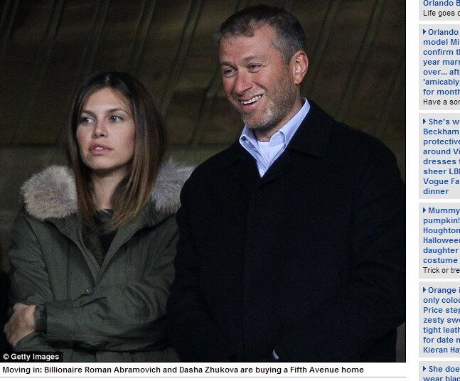 O magnata do aço e dono do Chelsea Football Club, Roman Abramovich, quase pôs as mãos em uma mansão inteira em Nova York, na Quinta Avenida (Fifth Avenue) — ele só tem mais dois apartamentos para adquirir e outros R$ 46 milhões (US$ 23 milhões) para desembolsar. Ele já pagou R$ 150 milhões (US$ 75 milhões) no imóvel