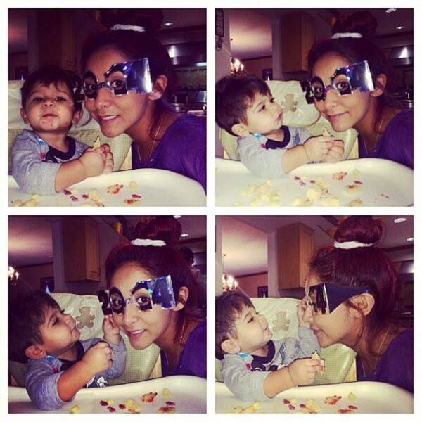 18. Nicole "Snooki" Polizzi, de 27 anos, nasceu no Chile mas foi criada nos Estados Unidos. Ficou conhecida por participar do reality show norte-americano Jersey Shore. Na foto, que recebeu 4,219,543 curtidas, ela aparece com seu filho