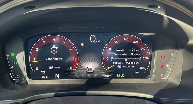 Cluster digital e personalizável do CivicType R