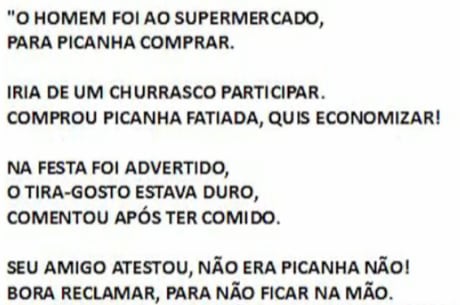 Despacho foi dado em forma de poesia