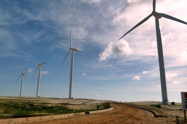 Parque eólico de Icaraí de Amontada é um dos principais geradores de eletricidade do Nordeste