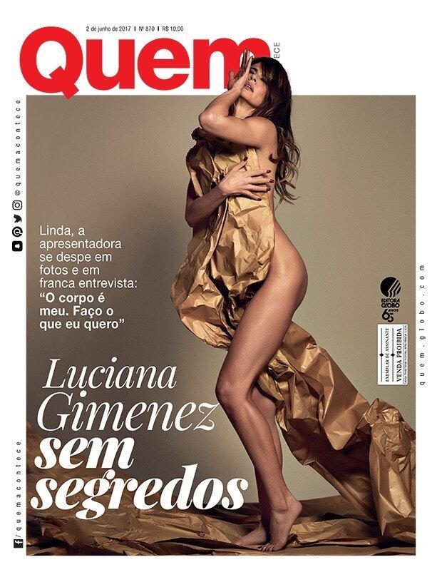 "O corpo é meu. Faço o que eu quero. Engraçado, eu era um pouco mais pudica quando era mais jovem. Fiz nu artístico como modelo, mas nunca frontal, essas coisas de peladona, sabe? Eu tinha vergonha, nunca quis que as pessoas olhassem minhas partes (risos)", falou
