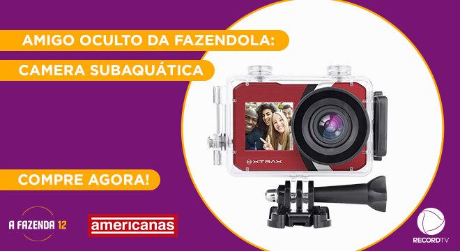 Peão: Carol
Amigo Secreto sorteado: Biel
Garanta já a sua Câmera subaquática na Americanas!