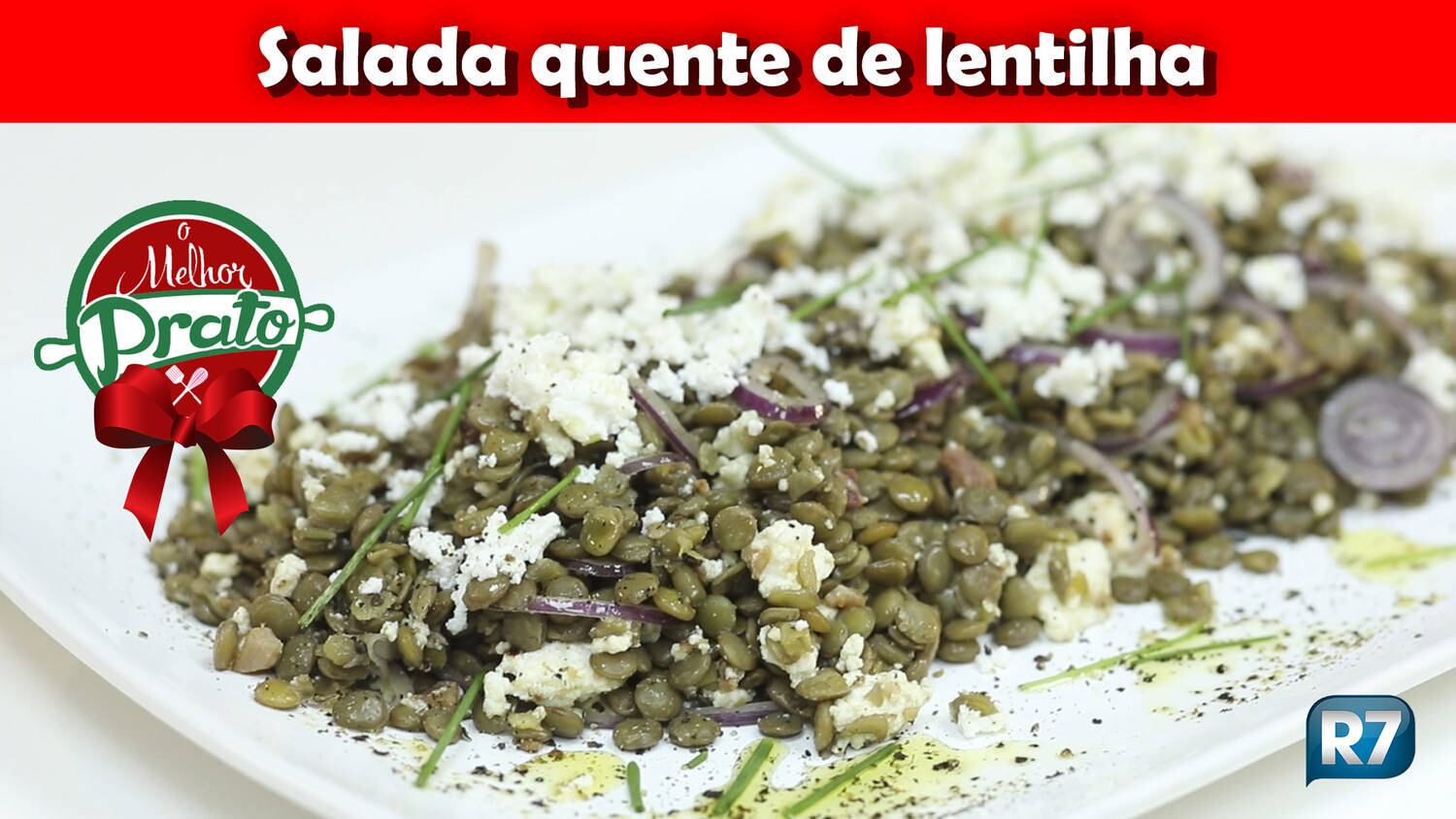 Receita de salada de lentilha para a virada do ano