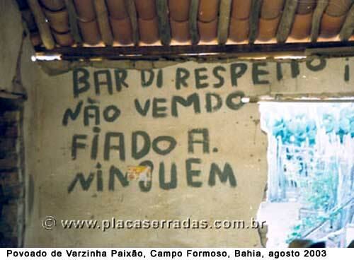 Bar de respeito: não tem brincadeira aqui, não. Nem respeito à Língua Portuguesa