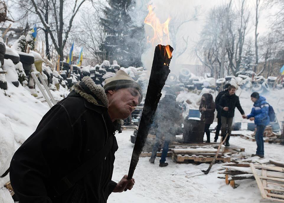 Manifestantes montaram um verdadeiro acampamento para resistir contra o gorverno
