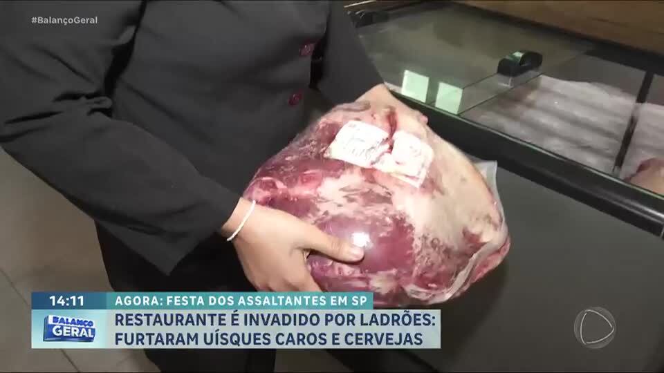 Criminosos invadem restaurante e furtam carnes e bebidas de alto valor em São Paulo