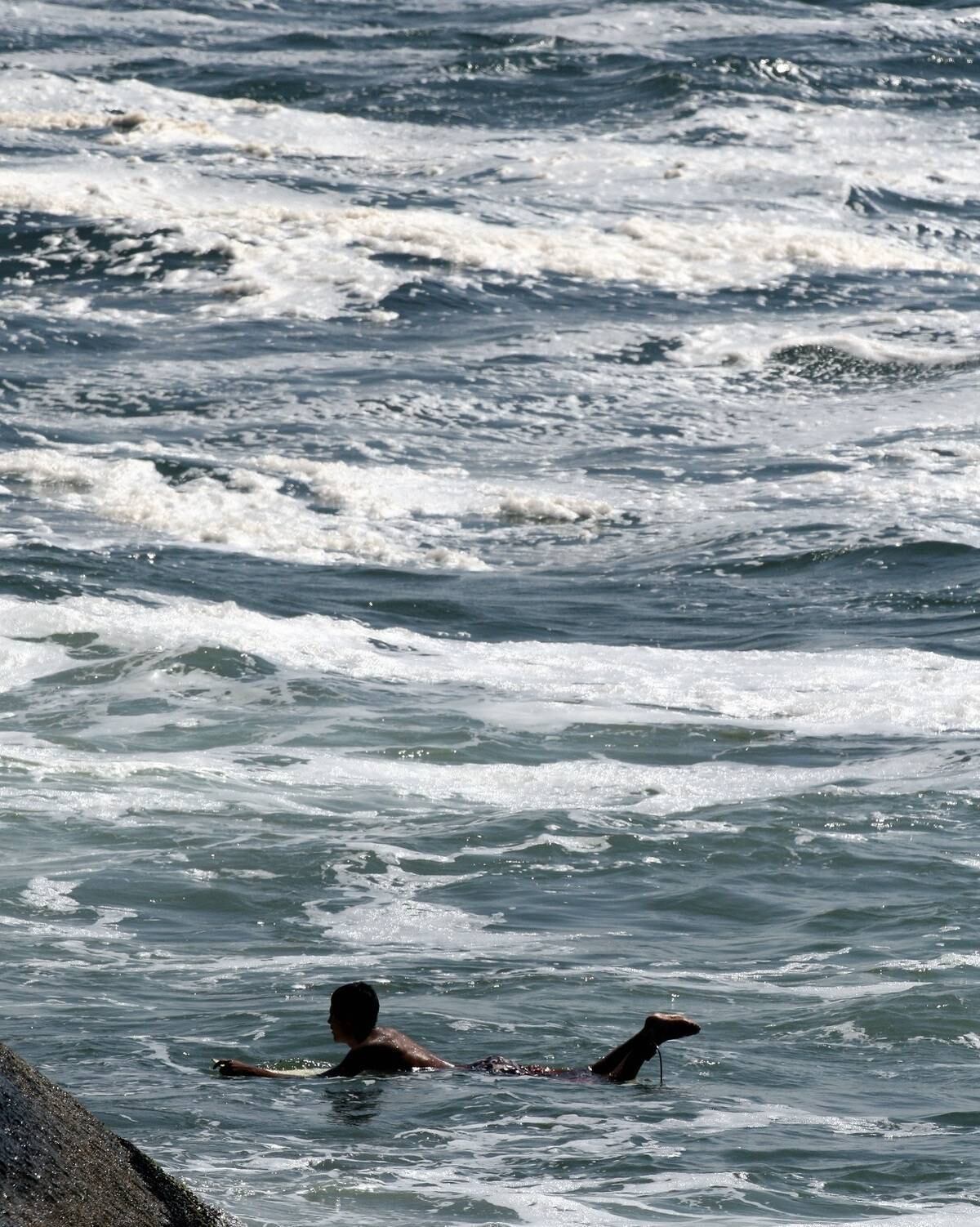 Muitos deles não se incomodaram com a grande quantidade de espuma