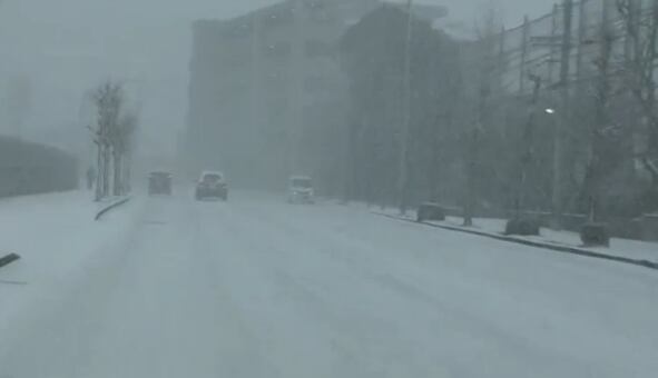 As nevascas atingiram também as regiões do sul, como a Ilha de Amami, onde nevou pela primeira vez em 115 anos

