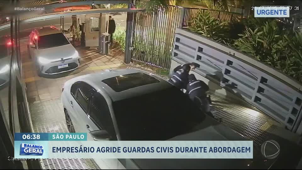 Empresário agride guardas civis durante abordagem São Paulo