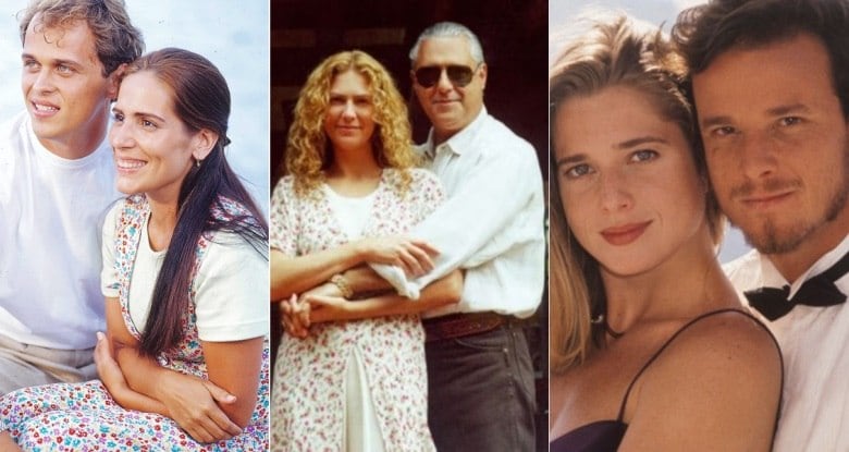 Na década de 1990, alguns casais da ficção colocaram o telespectador na frente das telinhas, apenas torcendo pela grande história de amor de cada folhetim. A época foi marcada por novelões como Renascer, O Rei do Gado, Terra Nostra e Mulheres de Areia. Você se lembra quais foram os pares românticos que marcaram a década? Veja como eles estão nos dias de hoje!
