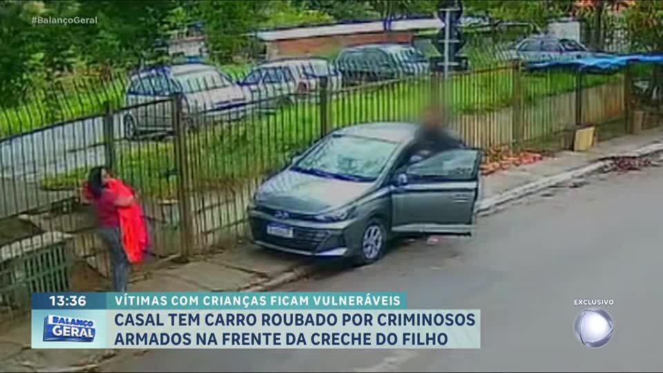 Casal tem carro roubado no caminho da creche do filho na zona leste de São Paulo