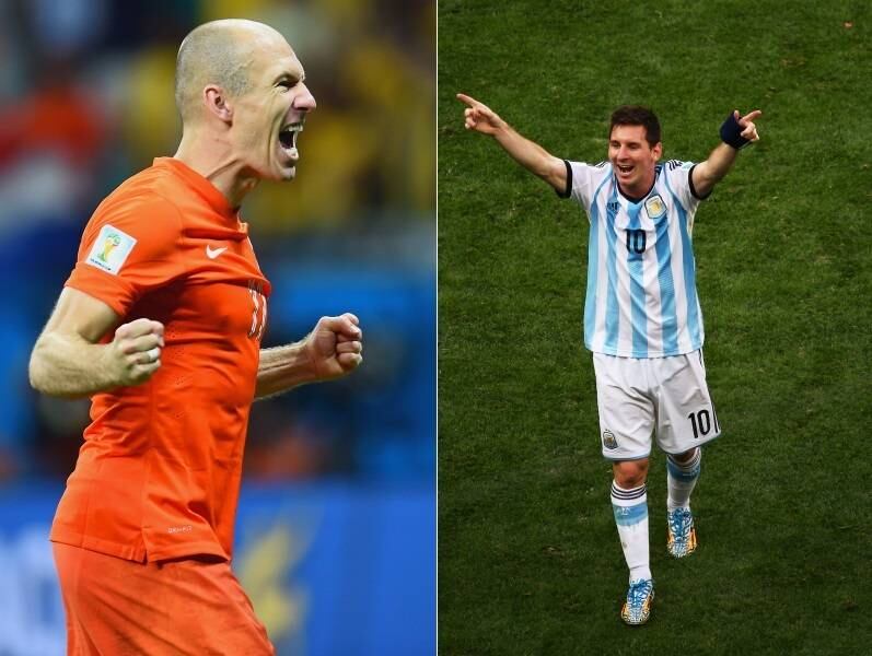 Robben e Messi são os grandes destaque dessa partida