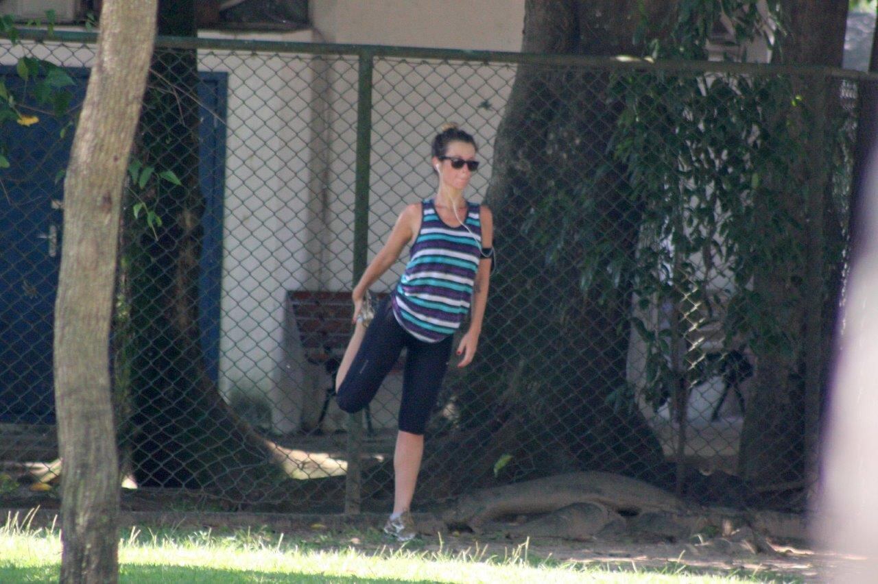 O local escolhido para os exercícios parecia bastante calmo