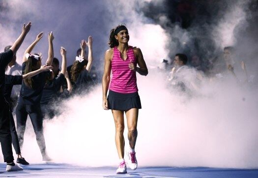 Aos 44 anos, Gabriela Sabatini reapareceu para um torneio de exibição no Madison Square Garden, em Nova York