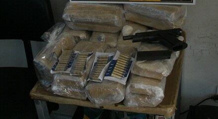 Maconha estava dividida em tabletes