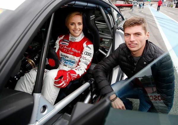 Max Verstappen e Mikaëla Ahlin-Kottulinsky são um casal de pilotos 