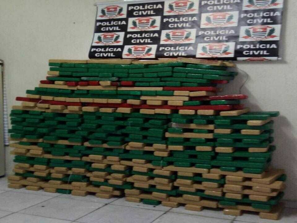 Os policiais apreenderam 744 quilos de maconha