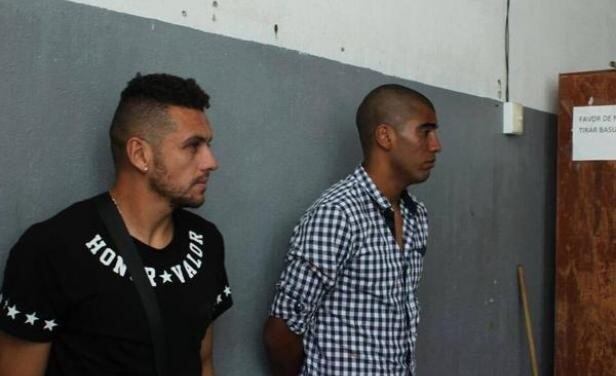 Molina e Luis Gorocito no momento da prisão