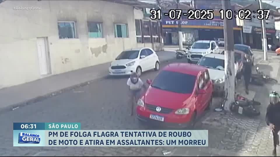 Policial de folga flagra tentativa de roubo e atira em assaltantes em São Vicente (SP)