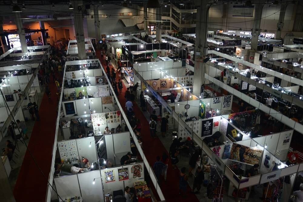 No total, 250 stands estão no Espaço Sul América para alegria dos fãs de tatuagens e dos tatuadores