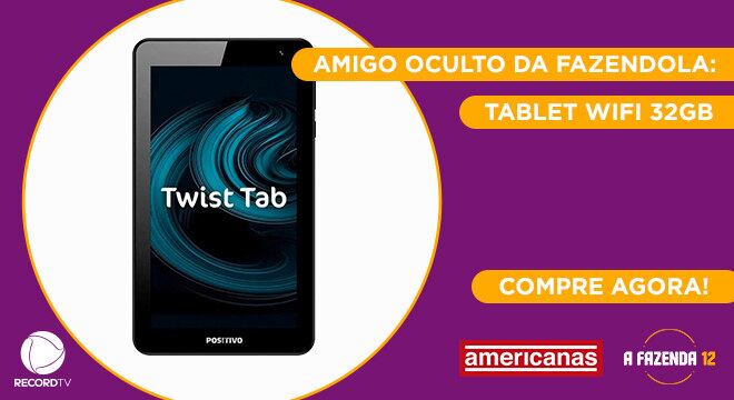 Peão: Mateus
Amigo Secreto sorteado: Carol
Garanta já o seu Tablet Wifi 32GB na Americanas!