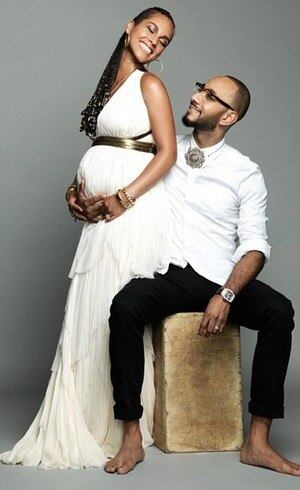 Alicia Keys com o marido Swizz Beatz