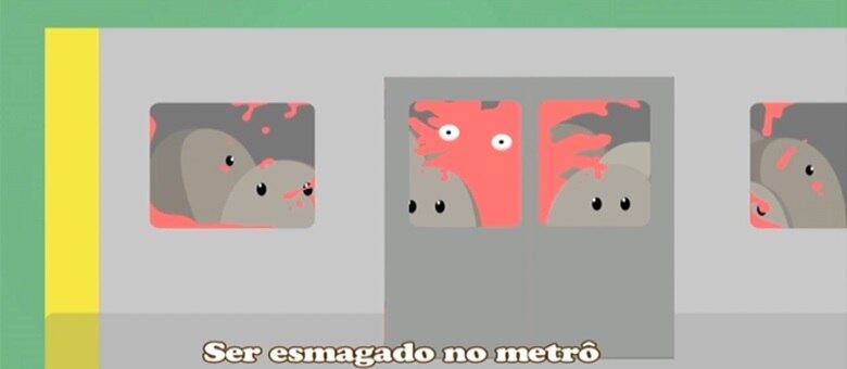 Até entrar no metrô pode ser perigoso segundo a versão carioca da animação